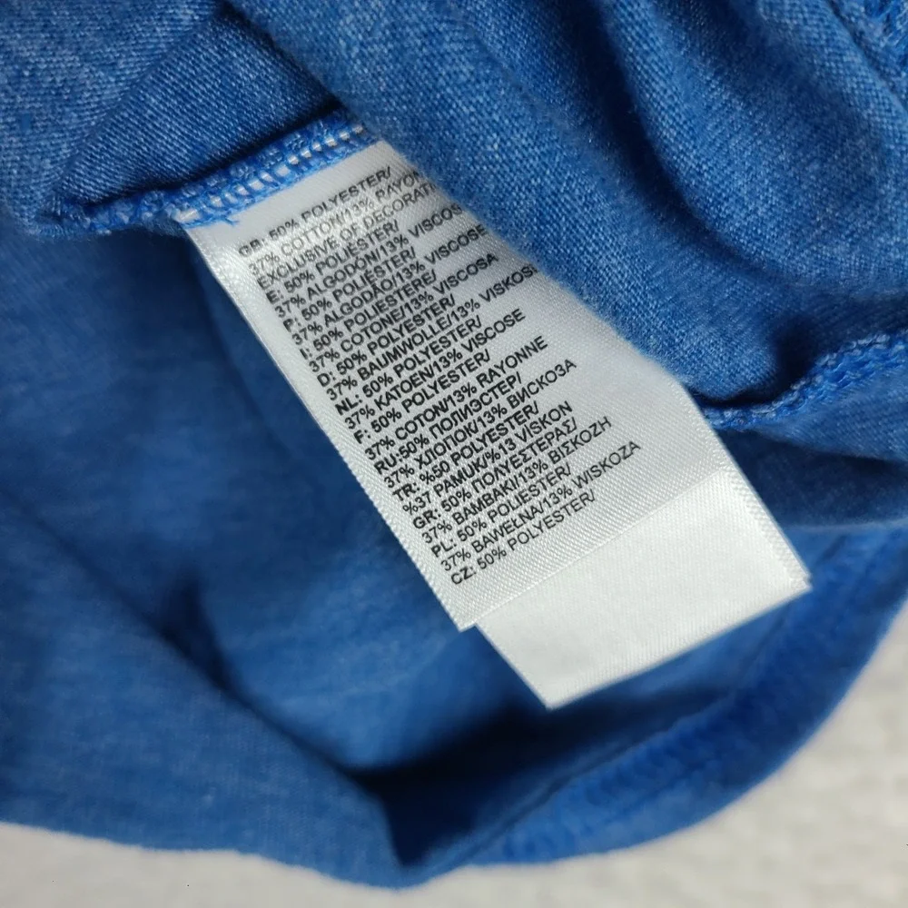 The North Face Hoodie‎ Mens Small Blue Cotton Rayon Polyester Button Activewear